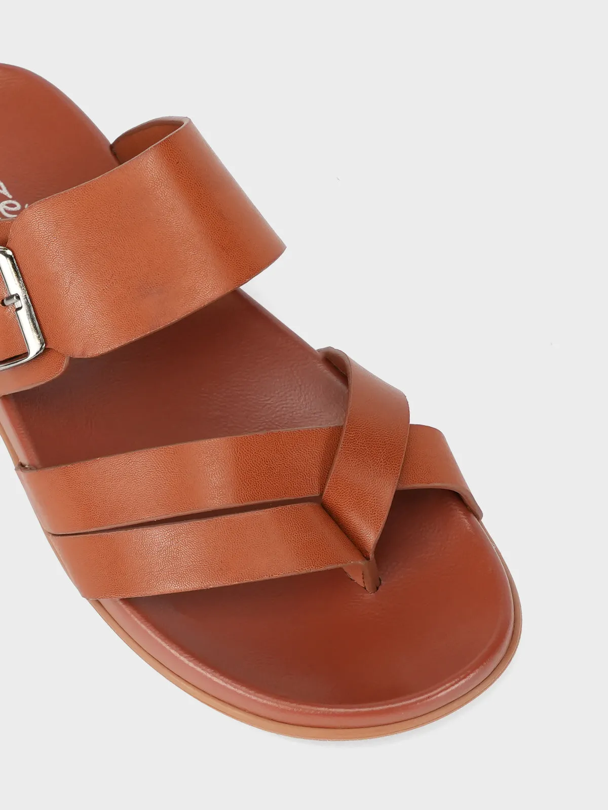 Mens "ARENDS" Casual Thong Buckled Slippers Goose Down Slippers