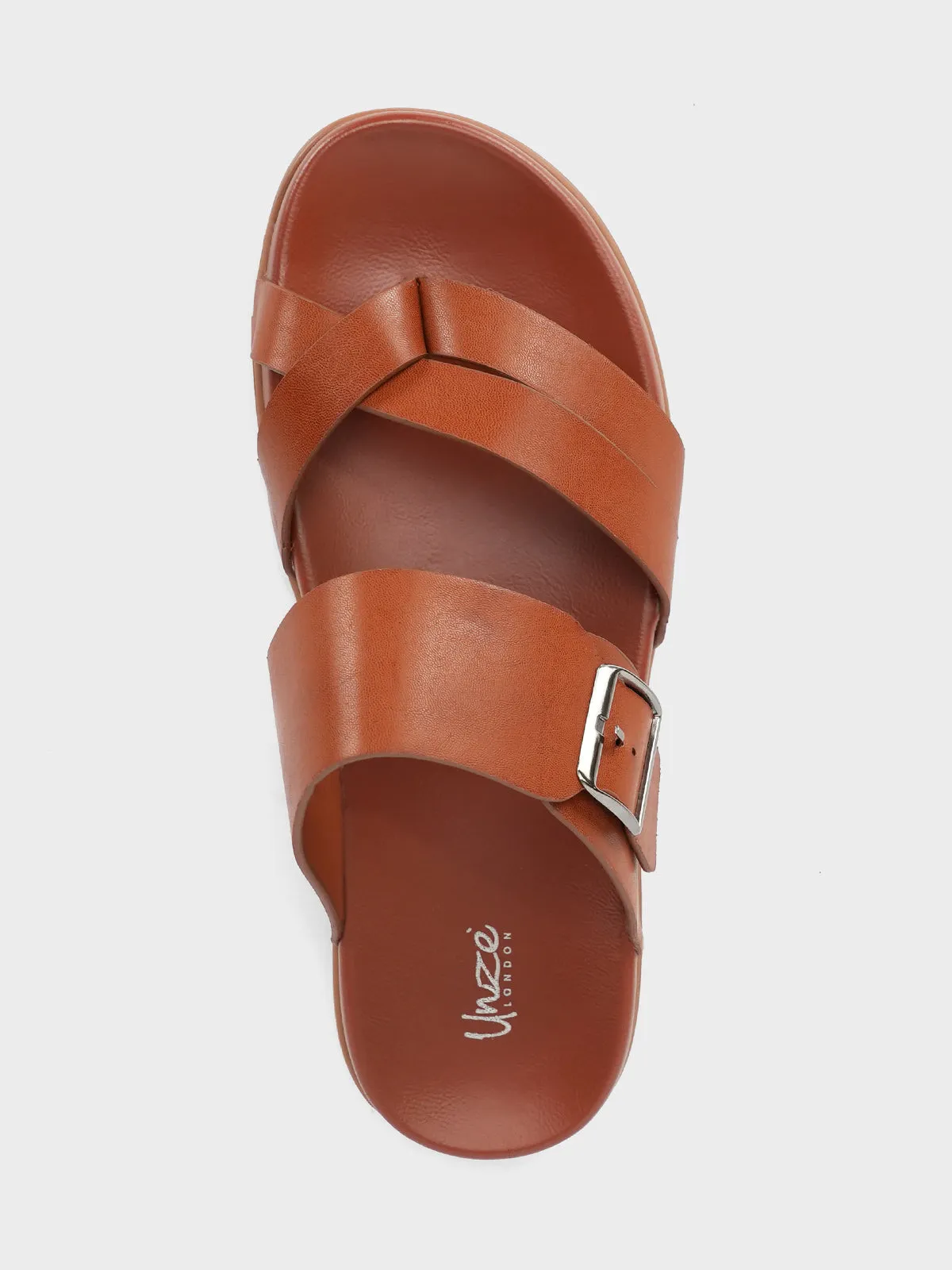 Slippers With Hard Soles Mens "ARENDS" Casual Thong Buckled Slippers