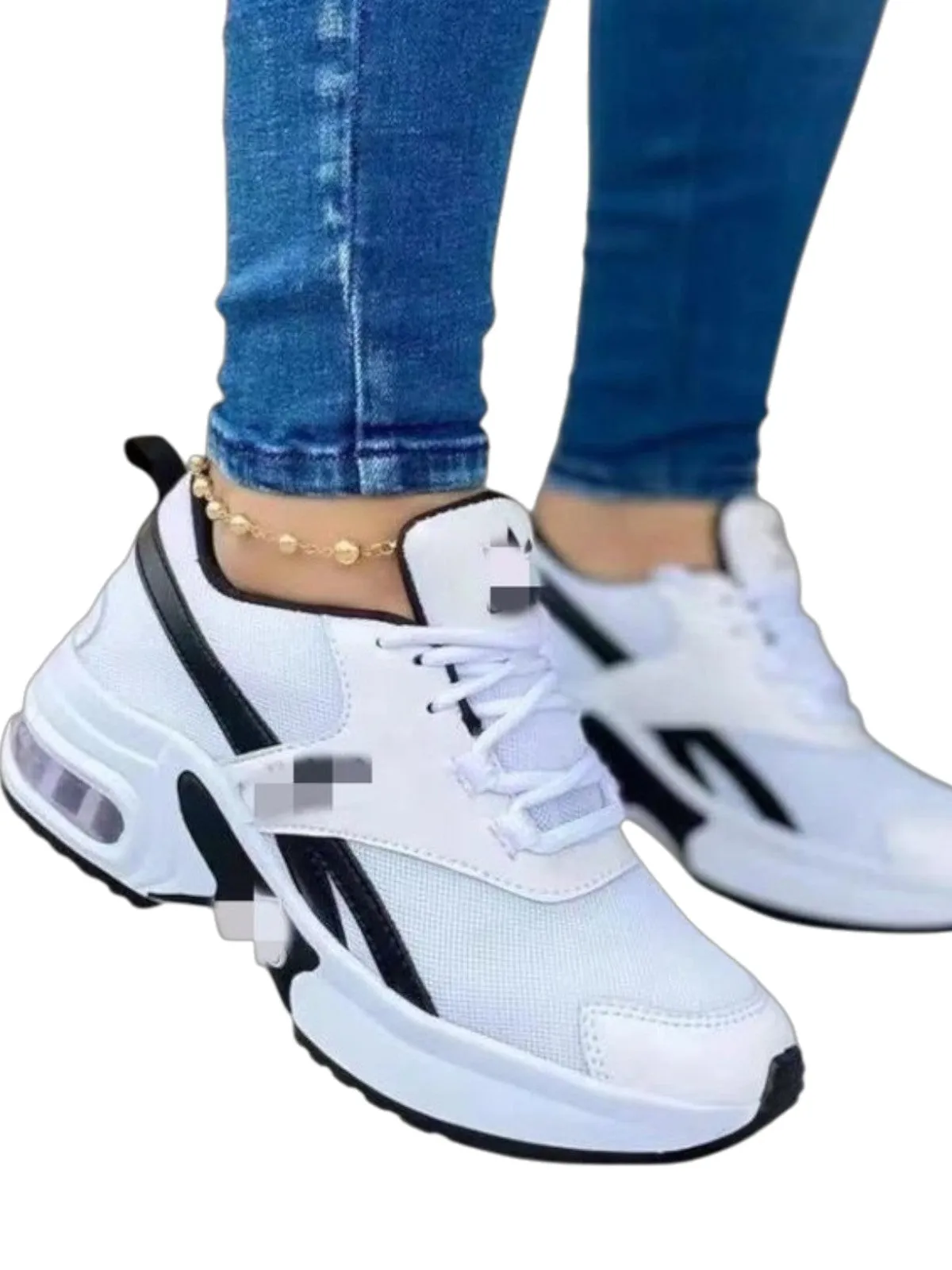 Vivian Air Cushion Low-Top Sneakers Plain Leather Sandals