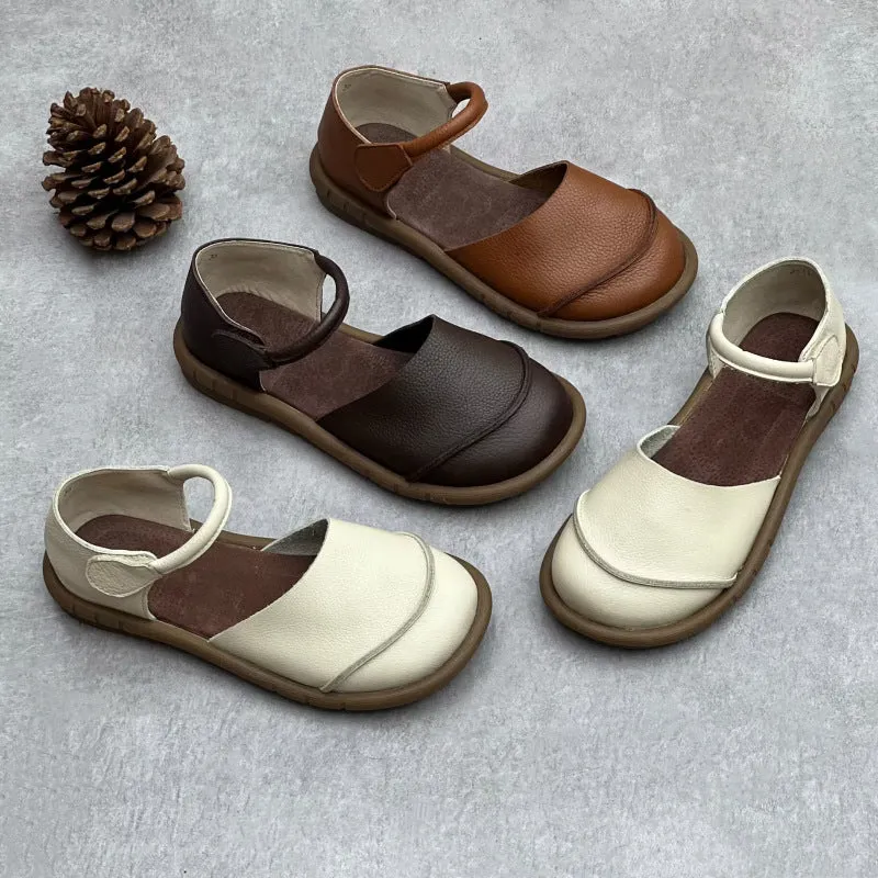 Teva Gladiator Sandals Women's Retro Handmade Genuine Leather Flats Sandals