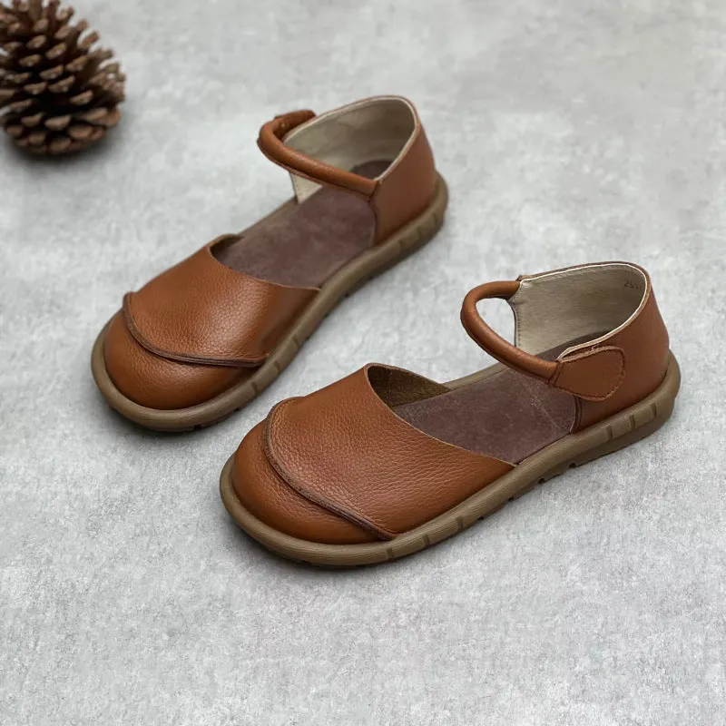 Women's Retro Handmade Genuine Leather Flats Sandals Sandals Good For Walking