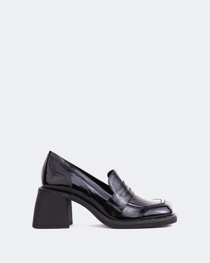 Station Black Naplack Loafers With Laces