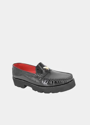 Loafers Types Vittoria Mengoni Black Patent Dressy Loafers