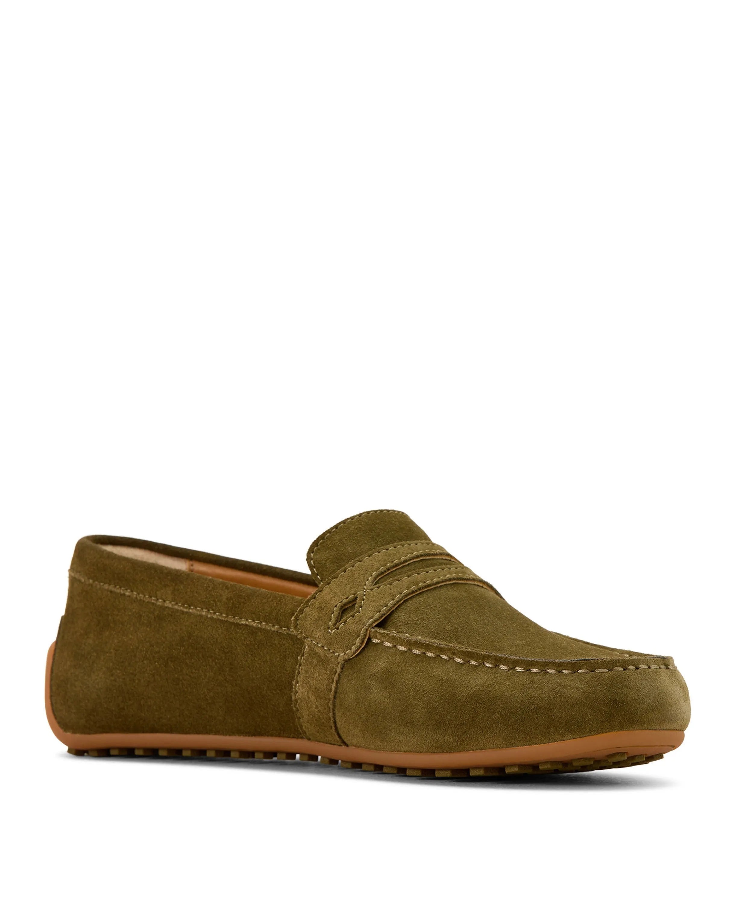 Joggers And Loafers Selene Driving Moc - Dark Olive Suede