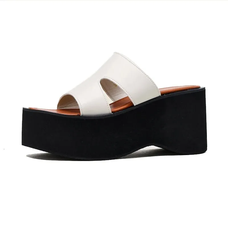 Birkenstock Sandals Big Buckle Women's Dressy Black Platform Sandals with Curved Heel