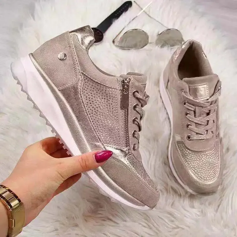 Canvas Boat Sneakers Women's Vulcanize Wedge Sneakers Shoes