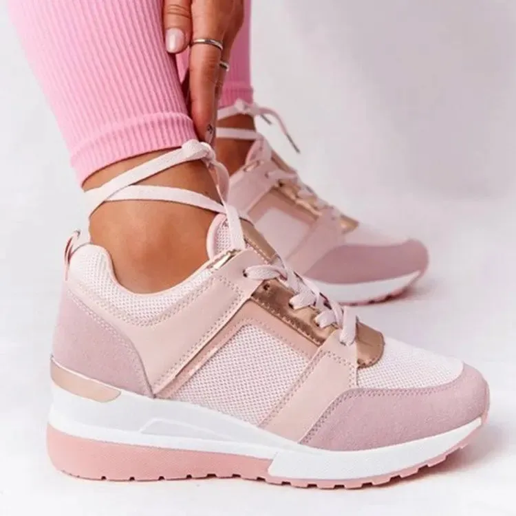 Sneakers With Flowers Women's Vulcanize Wedge Sneakers Shoes