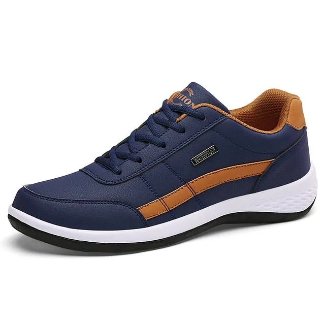 Leather Men Shoes Sneakers Street Sneakers