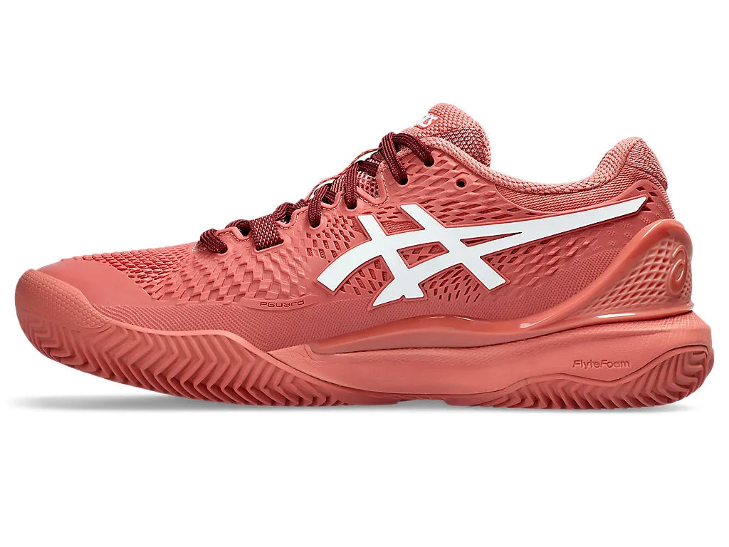 Asics Women's GEL-RESOLUTION 9 CLAY CPS Shoes in Light Garnet/White Coupon Codes For Asics Running Shoes