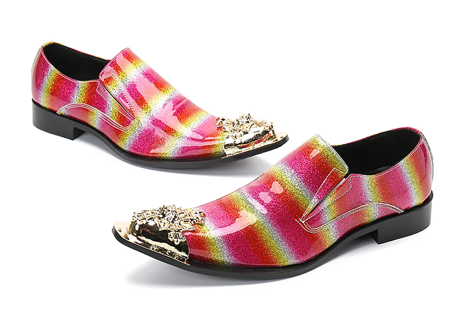 Men's Slip On Metal Tip Western Loafer Resole Work Boots