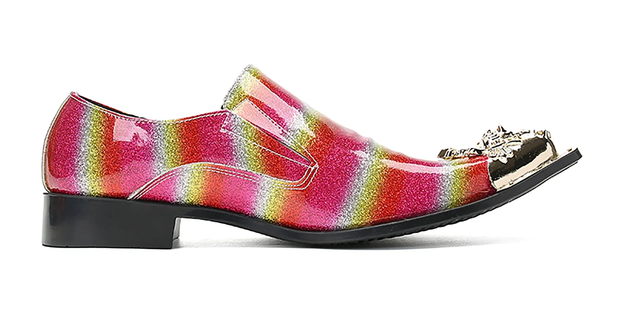 Men's Slip On Metal Tip Western Loafer Foot Insoles For Work Boots