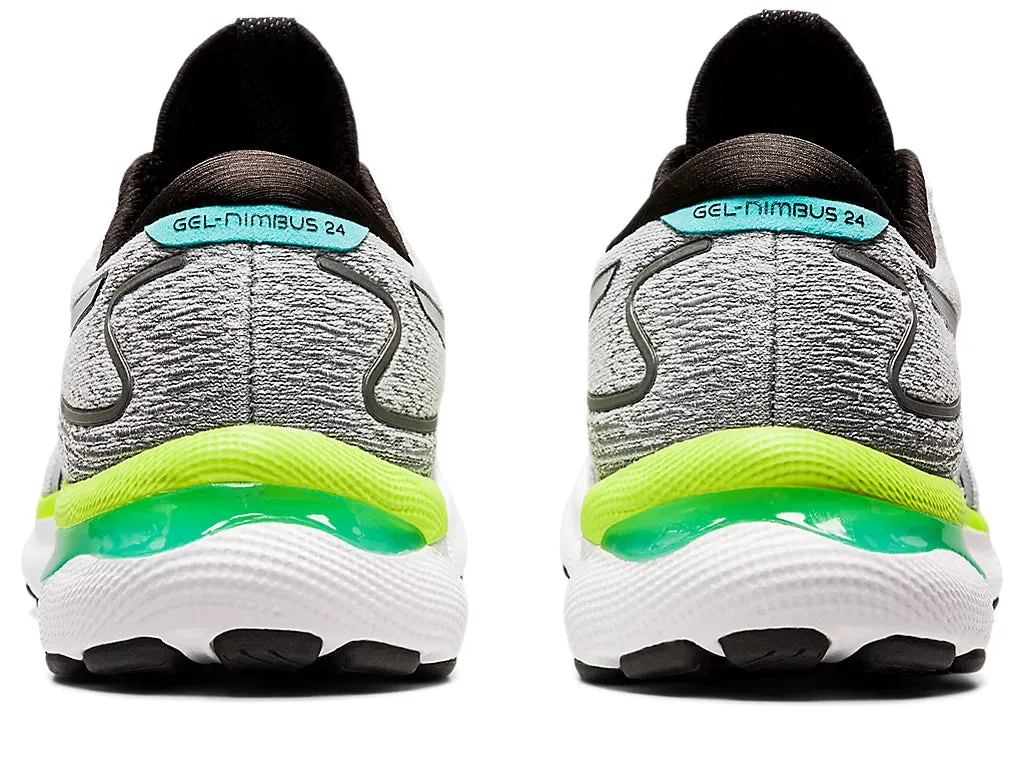 Asics Narrow Tennis Shoes ASICS Men's GEL-NIMBUS 24 (White/Black)