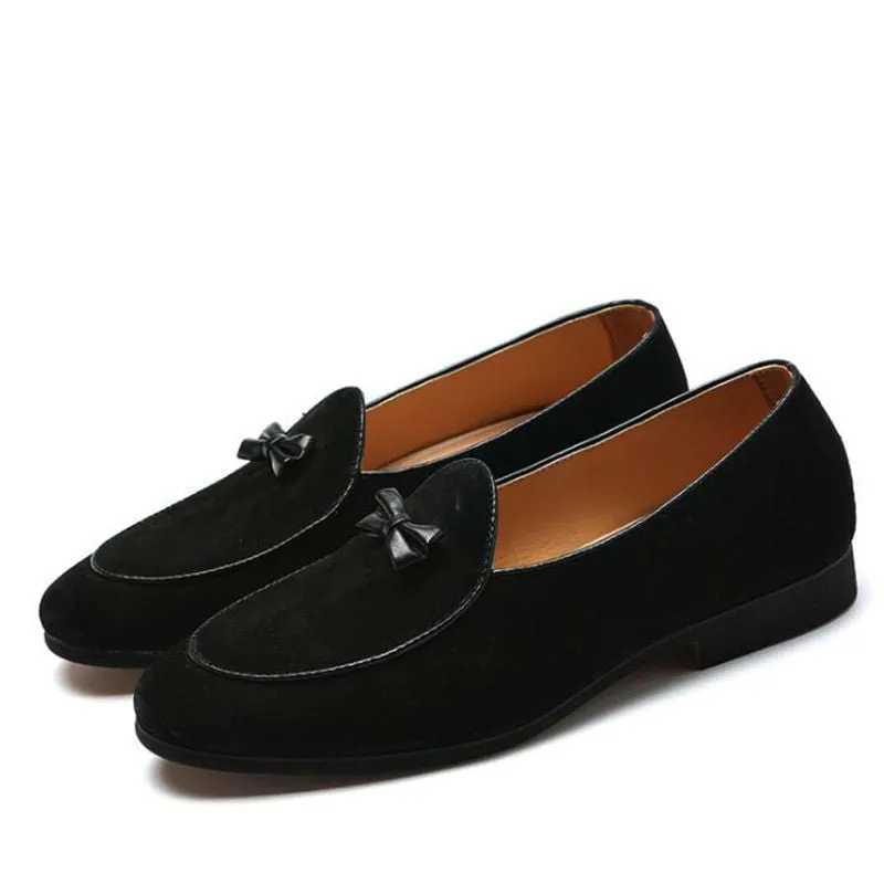 Bowknot Suede Men Loafers Shoes Rhude Loafers