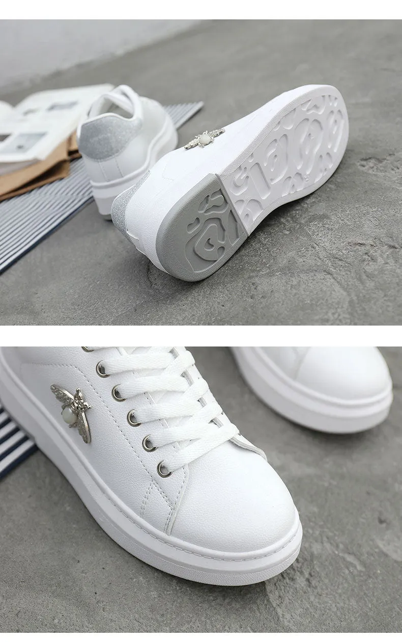 Fashion Breathable PU Leather Platform Sneakers The Sneakers