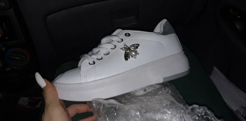 Oomphies Sneakers Fashion Breathable PU Leather Platform Sneakers