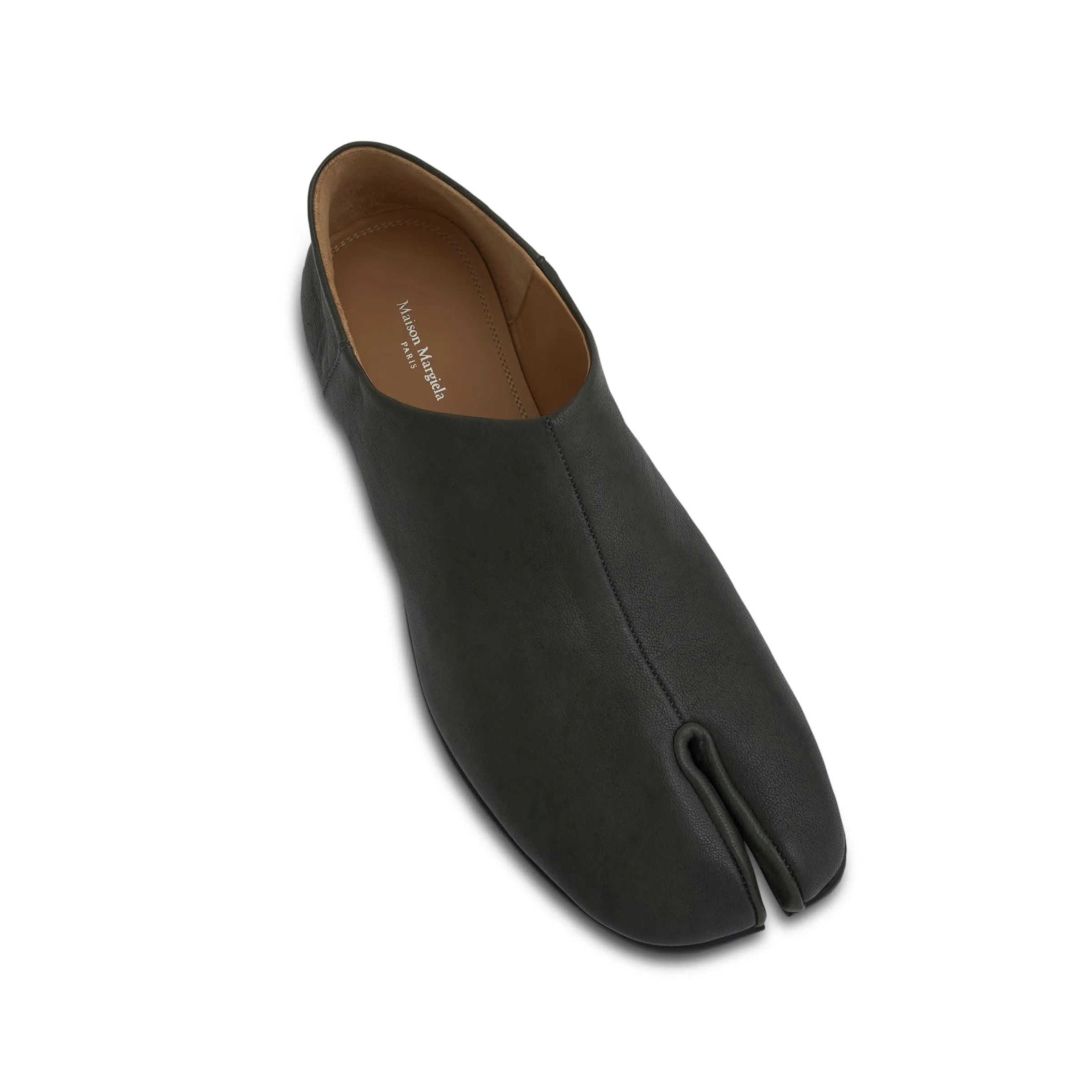 Intentionally Blank Loafers Tabi Babouches in Dark Grey