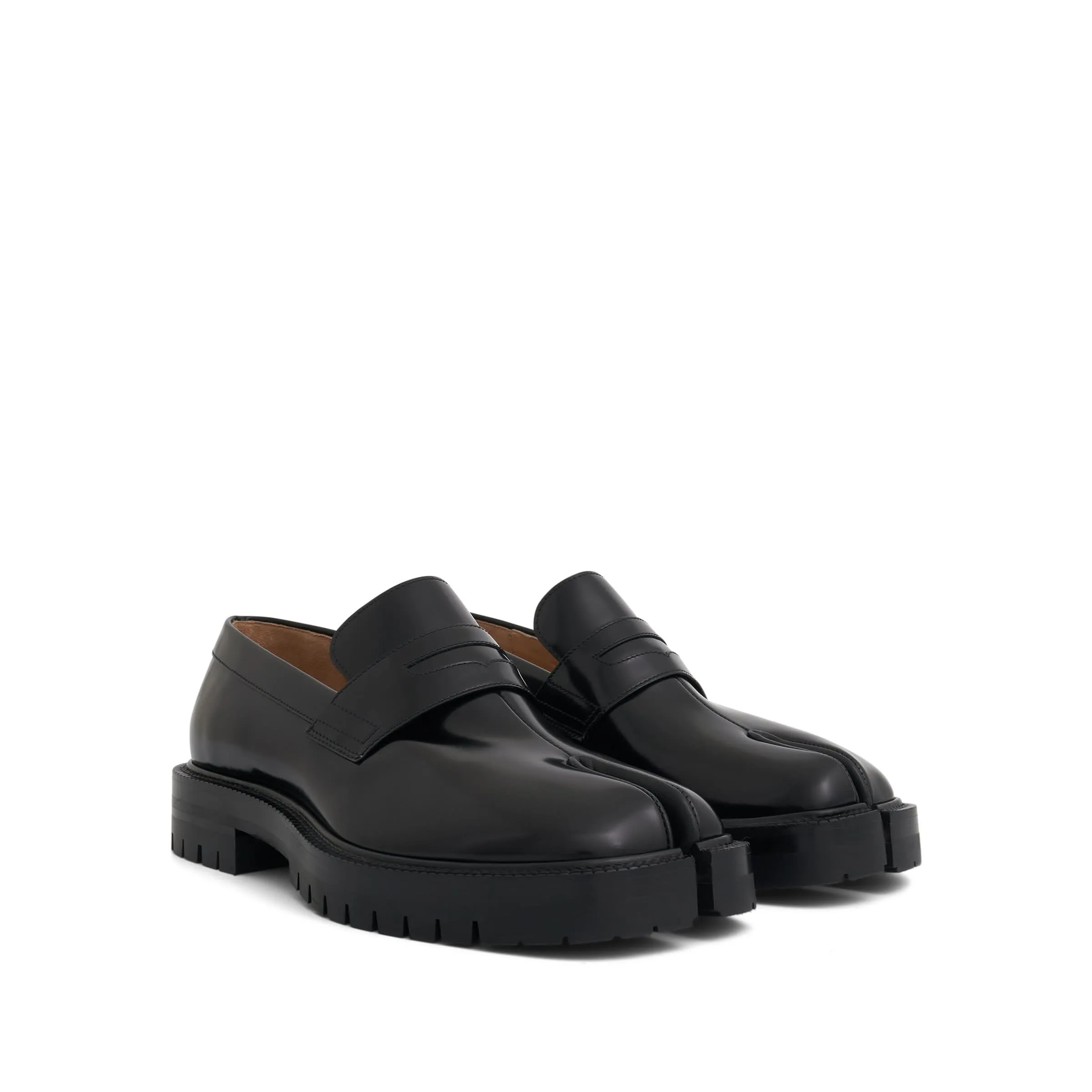 Tabi Loafers Chunky Sole in Black NULL
