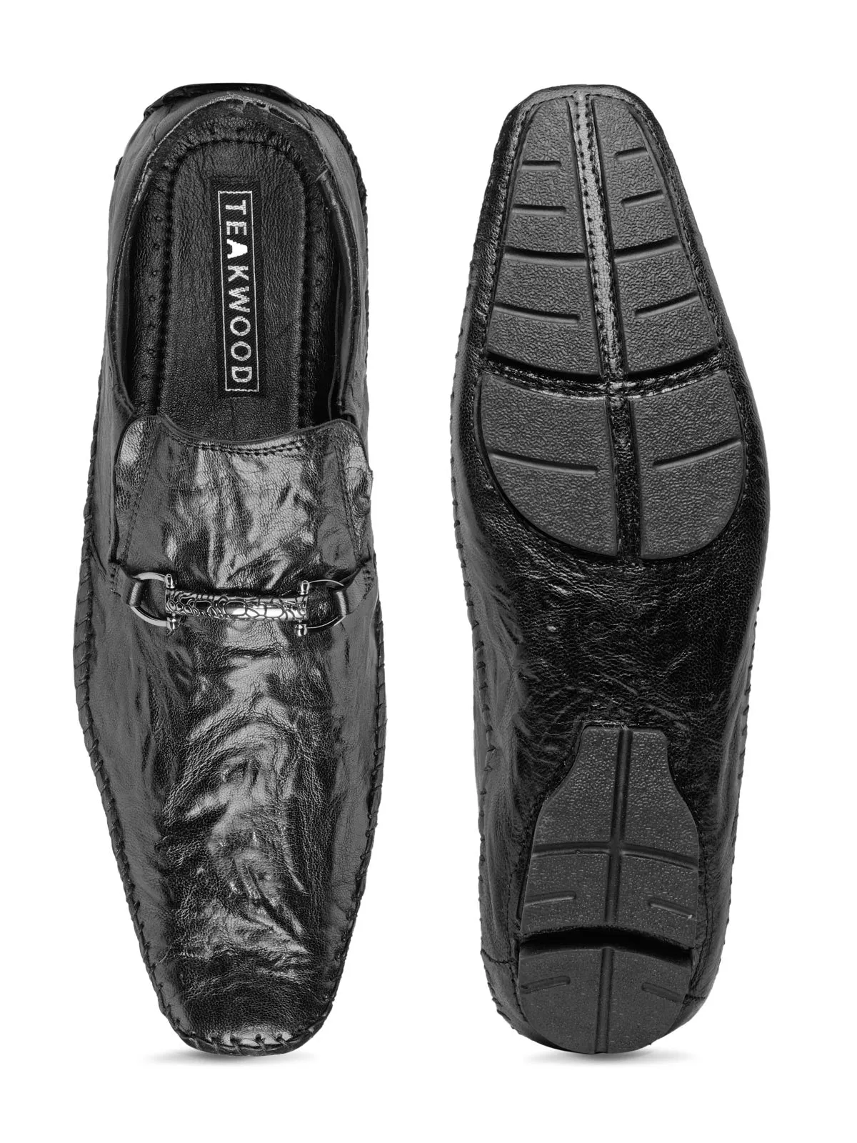 Sparkly Slip On Teakwood Genuine Leather Slip-ons Shoes