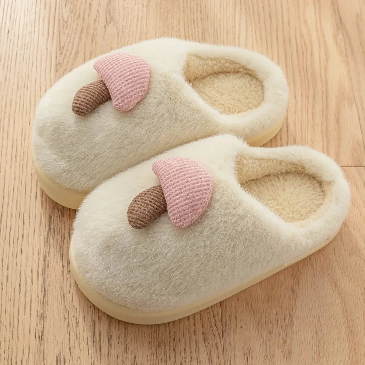 Best Outdoor Slippers TZLDN Women's Winter Warm Cartoon Slippers Closed Toe Non Slip Furry House Shoes Women Indoor Bedroom 4CM EVA Sole Plush Slipper