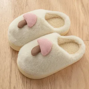 TZLDN Women's Winter Warm Cartoon Slippers Closed Toe Non Slip Furry House Shoes Women Indoor Bedroom 4CM EVA Sole Plush Slipper Granny Square Slippers Patterns Free