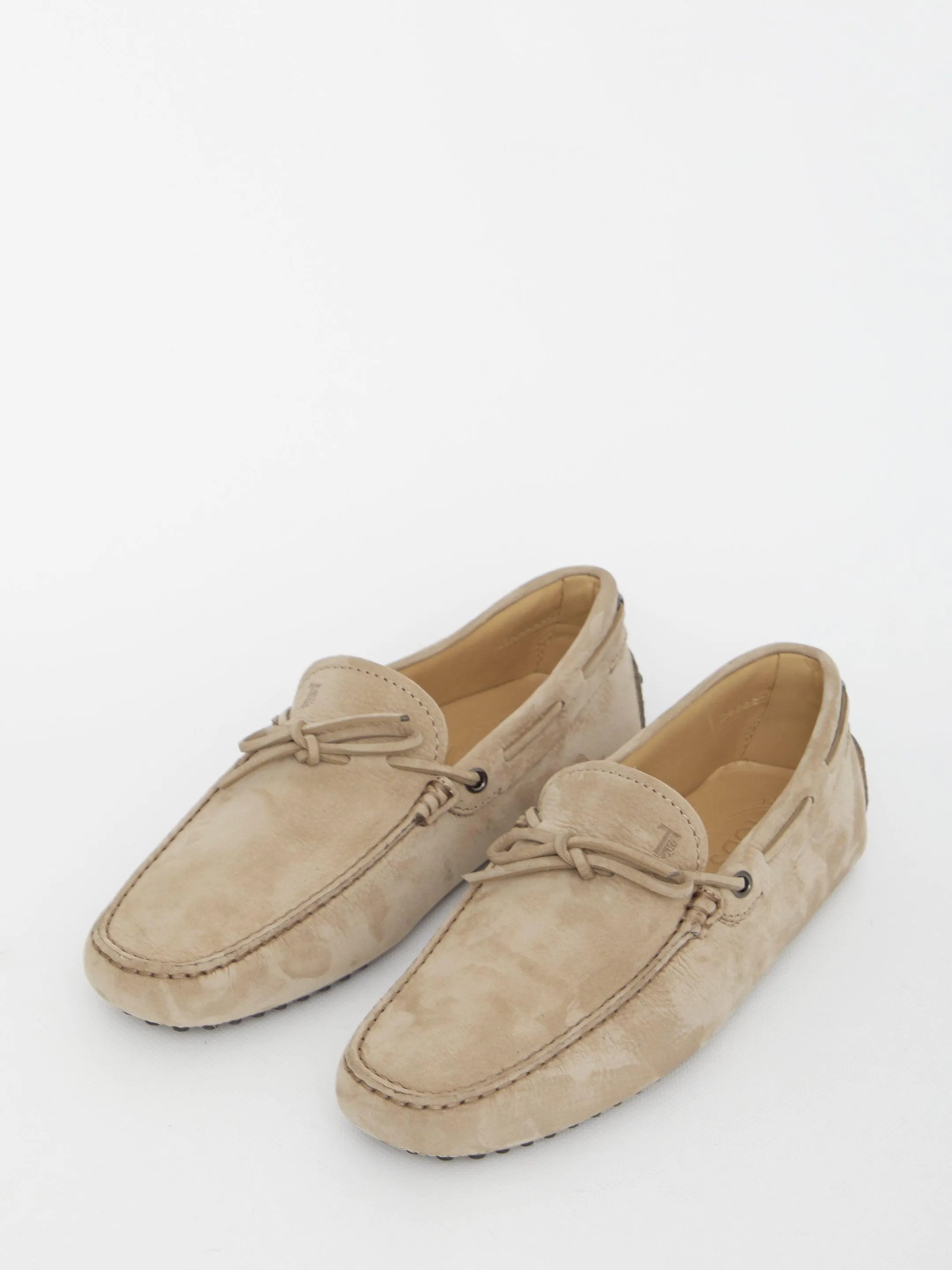 Tod's Dove-colored Gommino Loafers Loafers Bread