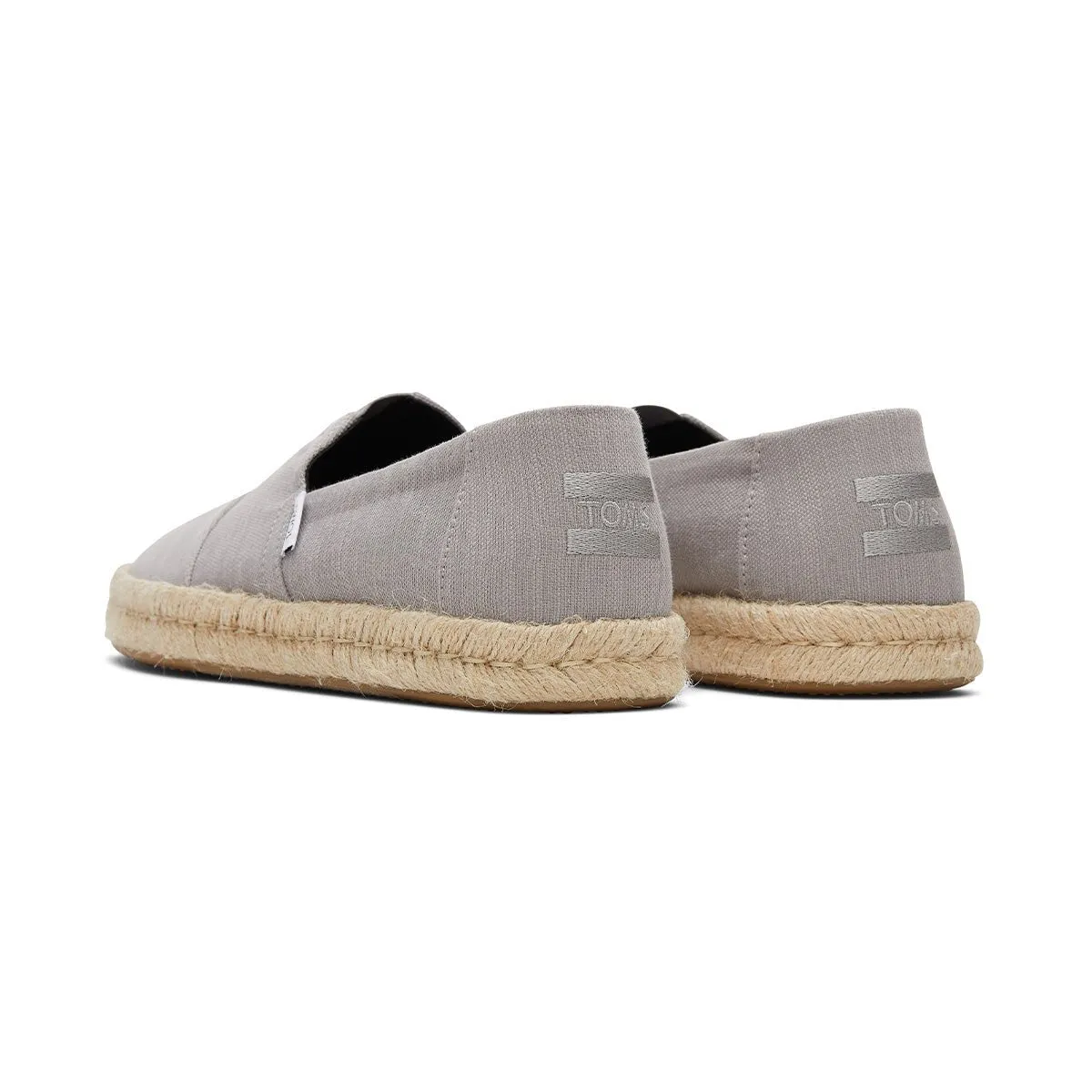 TOMS Espadrille Alpargata Rope 2.0 Men - Drizzle Grey Recycled Cotton Canvas Slip On Sneakers Slip On Steel Cap