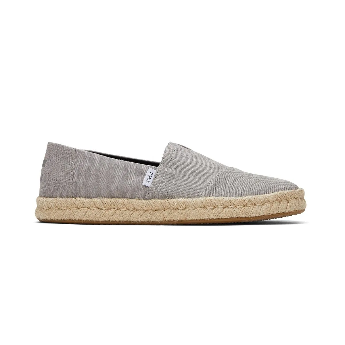 TOMS Espadrille Alpargata Rope 2.0 Men - Drizzle Grey Recycled Cotton Canvas Best Slip On Snow Boots
