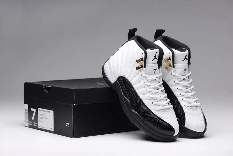 Nike Air Jordan 12 Retro 'Taxi' 2013 Black White Shoes Basketball Men Sale Size US 7 - 13 Volleyball Asics Shoes