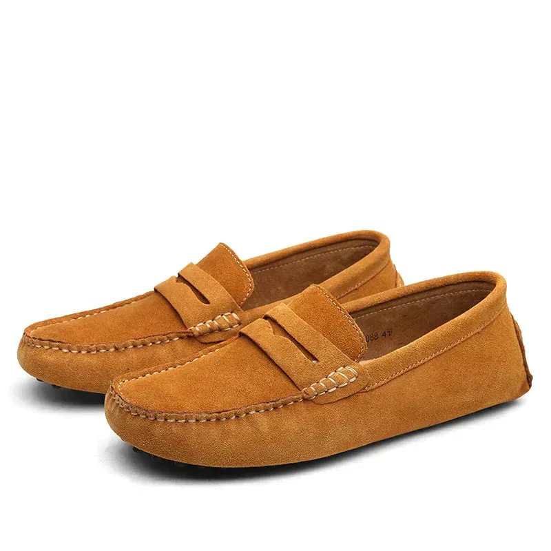 Wide Loafers Shoes Tristan - Suede Mens Loafers