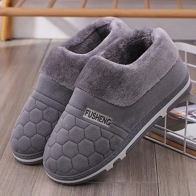 Slippers Open Toe Groovywish Back Wrap Men Warm Slippers Thick Fur Comfy Indoor Shoes