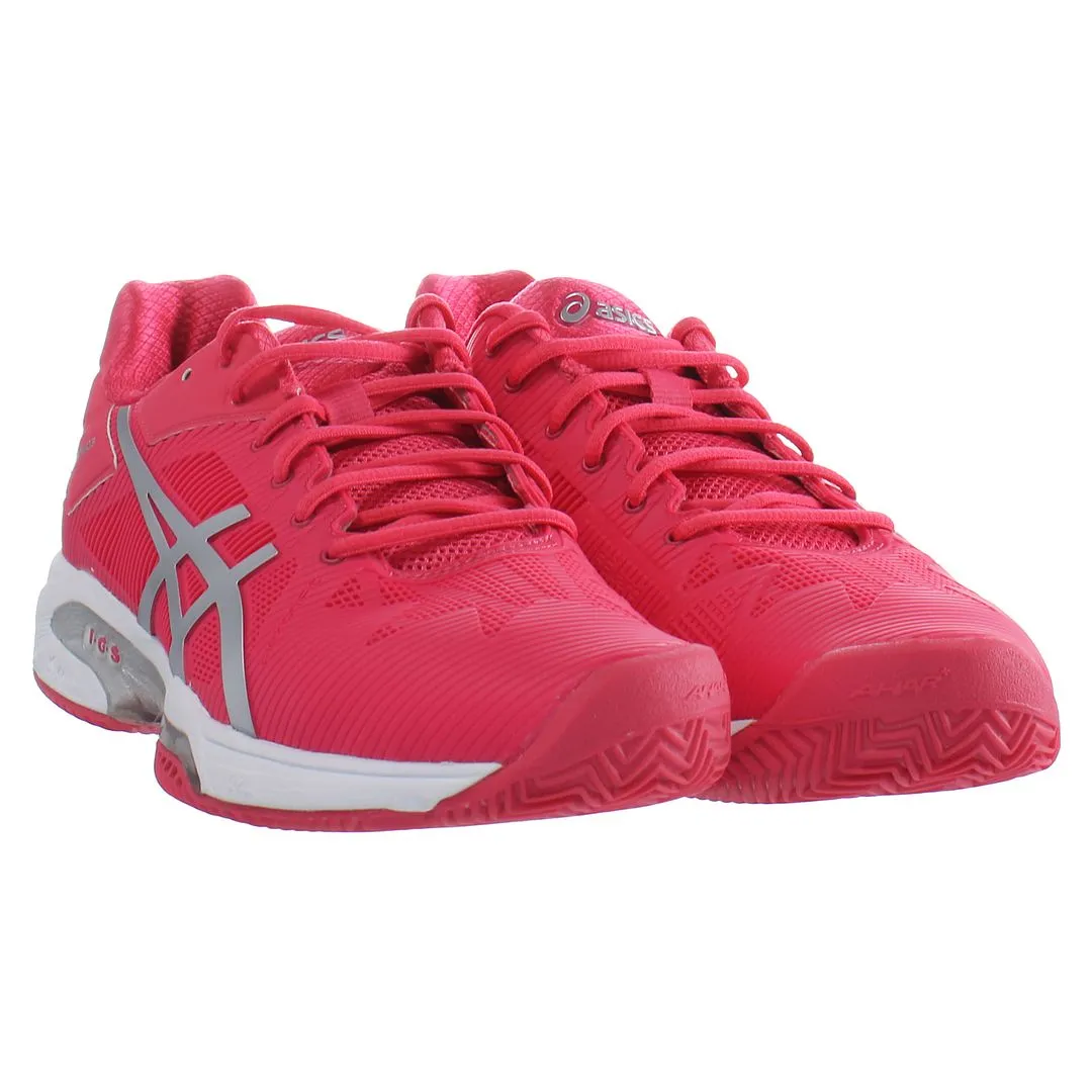Asics Gel-Solution Speed 3 Clay Womens Pink Padel Shoes Asics Shoes Clearance