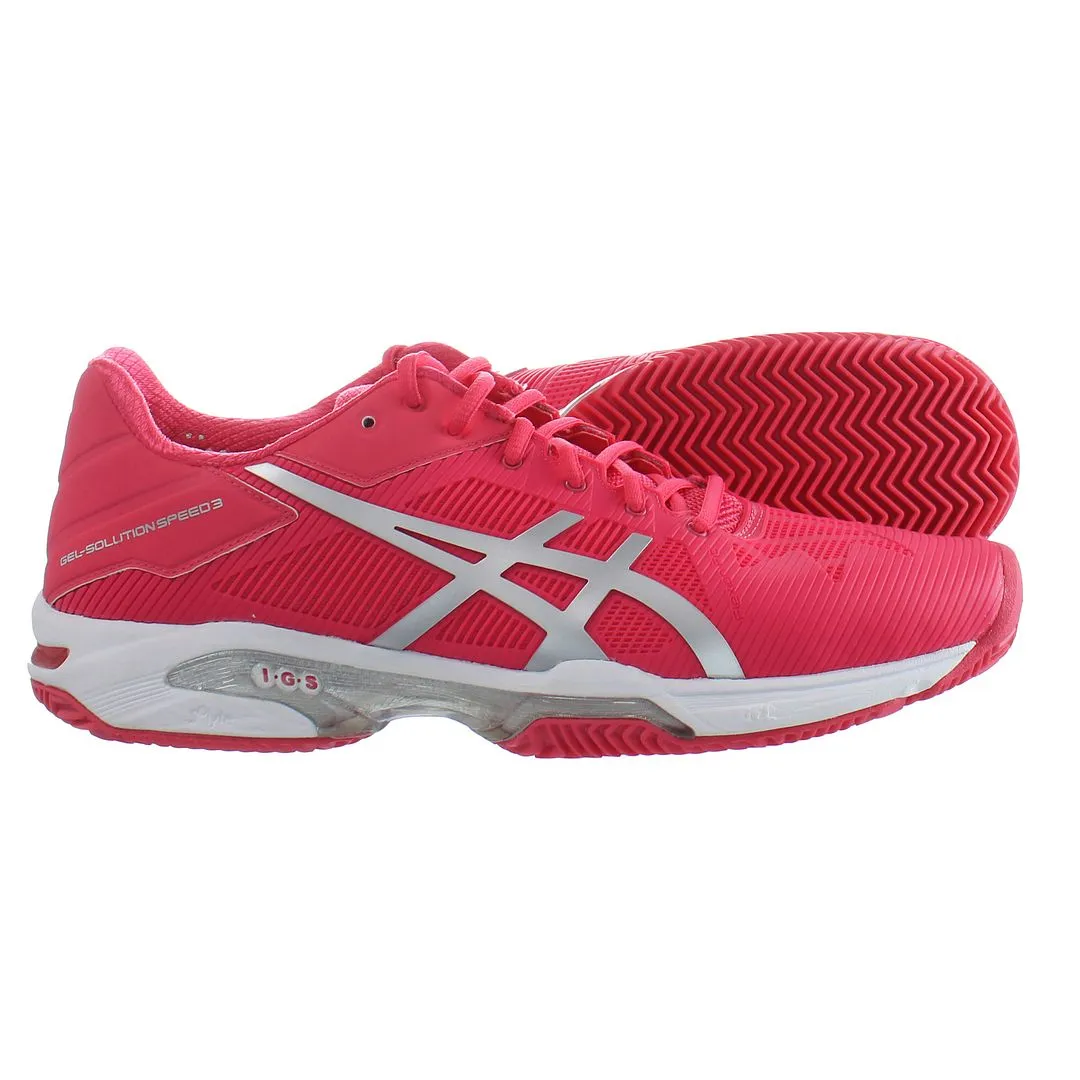 Asics Gel-Solution Speed 3 Clay Womens Pink Padel Shoes Best Asics Stability Running Shoes