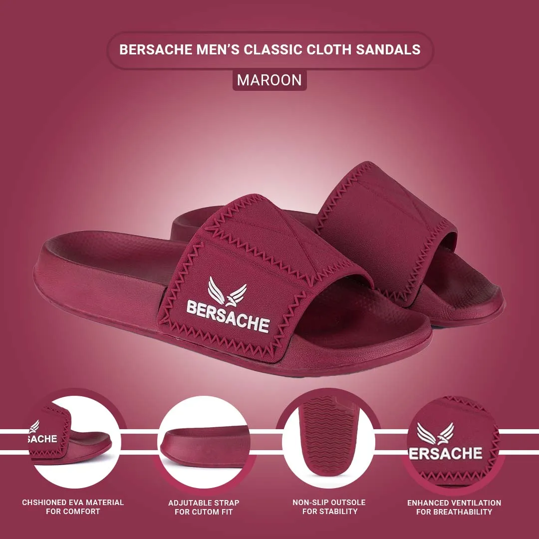 Slippers Chestnut Bersache Extra Soft Classic Casual with Back Strap Regular wear with Ultra Soft & Flexibility Technology Flip-Flop for Men's/ boy,s - 6043 (Red)
