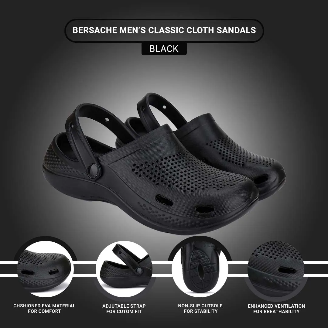 Bersache Extra Soft Classic Casual with Back Strap Regular wear with Ultra Soft & Flexibility Technology Flip-Flop for Men's/ boy,s - 6011 (Black) Comfy Kicks Slippers