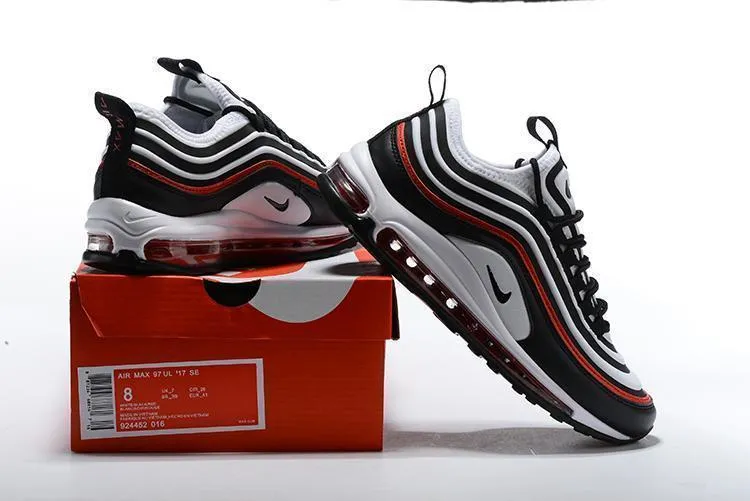 Nike Air Max 97 White Black Red Shoes Sale Men Size US 7-11 Asics Gel-kenun Lyte Running Shoe