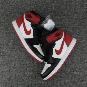 Nike Air Jordan 1 High Retro OF 6 Ring Whie Black Red Shoes Basketball Men Size US 7 - 13 Asics Gel Speed Menace Cricket Shoes