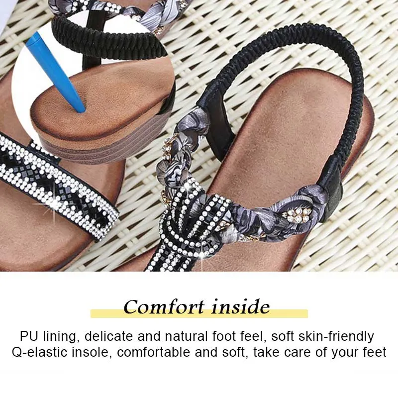 Women's Bohemia Beach Flat Sandals Flip Flops Made In California