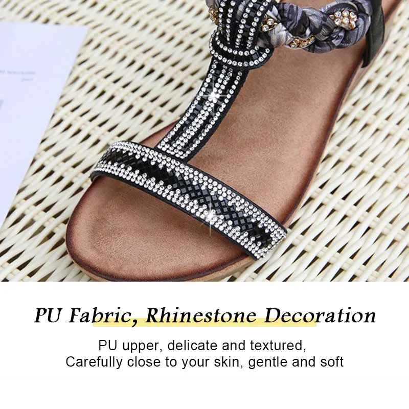 Water Flip Flops With Arch Support Women's Bohemia Beach Flat Sandals