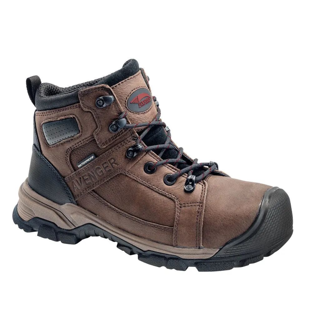 9e Wide Work Boots 'Avenger' Men's Ripsaw EH PR WP Alloy Toe Hiker - Brown