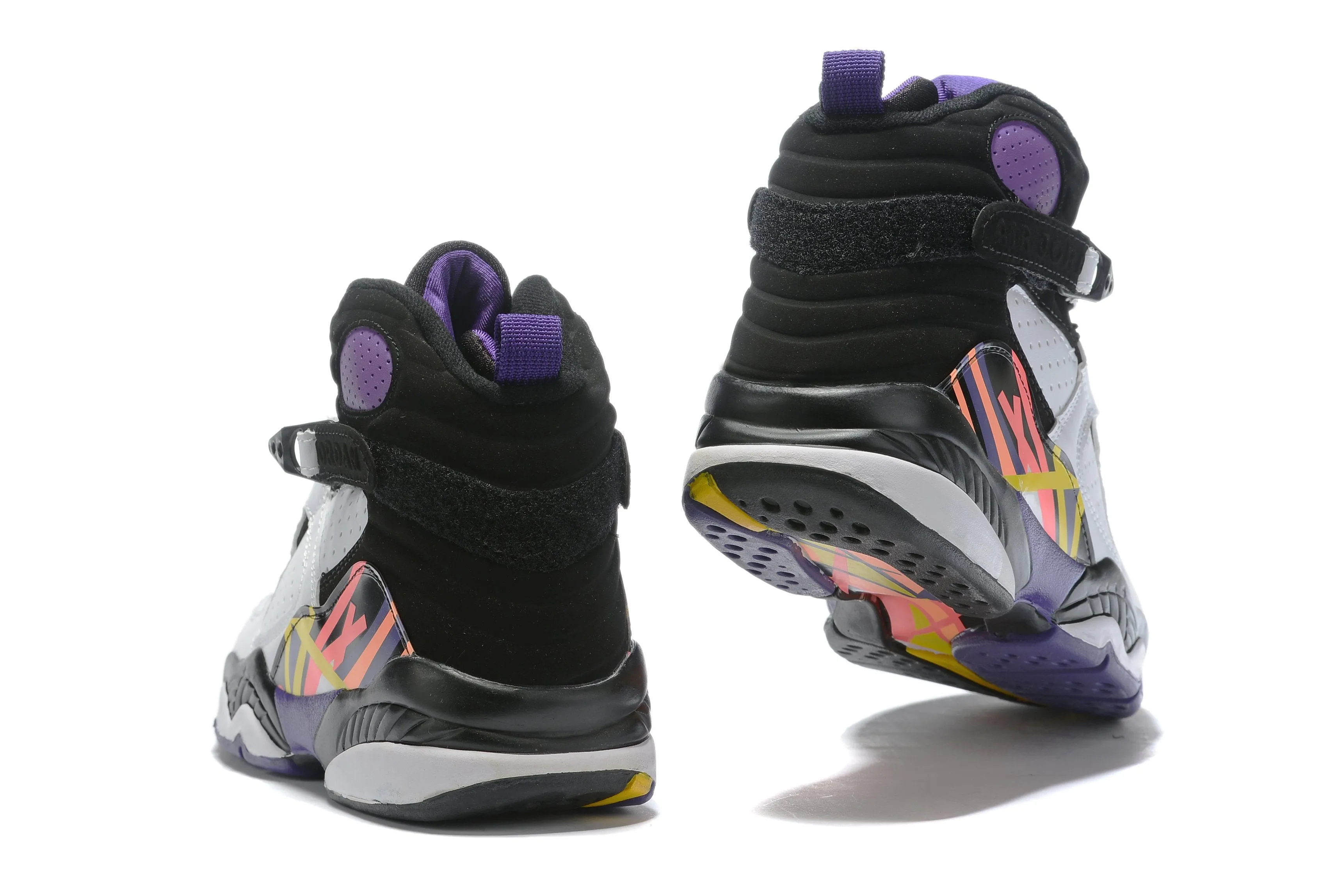 Nike Air Jordan 8 Retro 'Three-Peat' White Purple Black Sneaker Shoes Sale Men Size 8-13 Asics Shoes Gt 2000 4