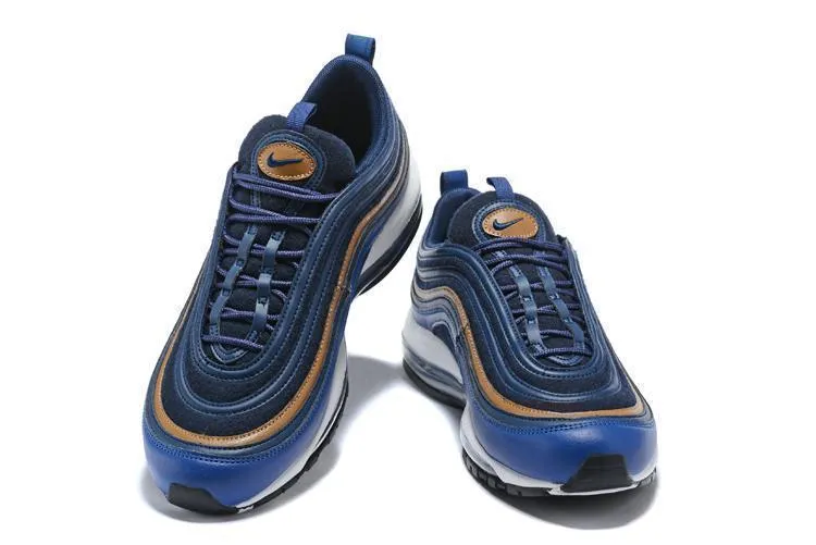 Asics Shoes Standing All Day Nike Air Max 97 DK Blue Coffee Shoes Sale Men Size US 7-11