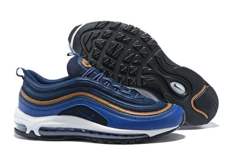 Nike Air Max 97 DK Blue Coffee Shoes Sale Men Size US 7-11 Asics All Court Shoes