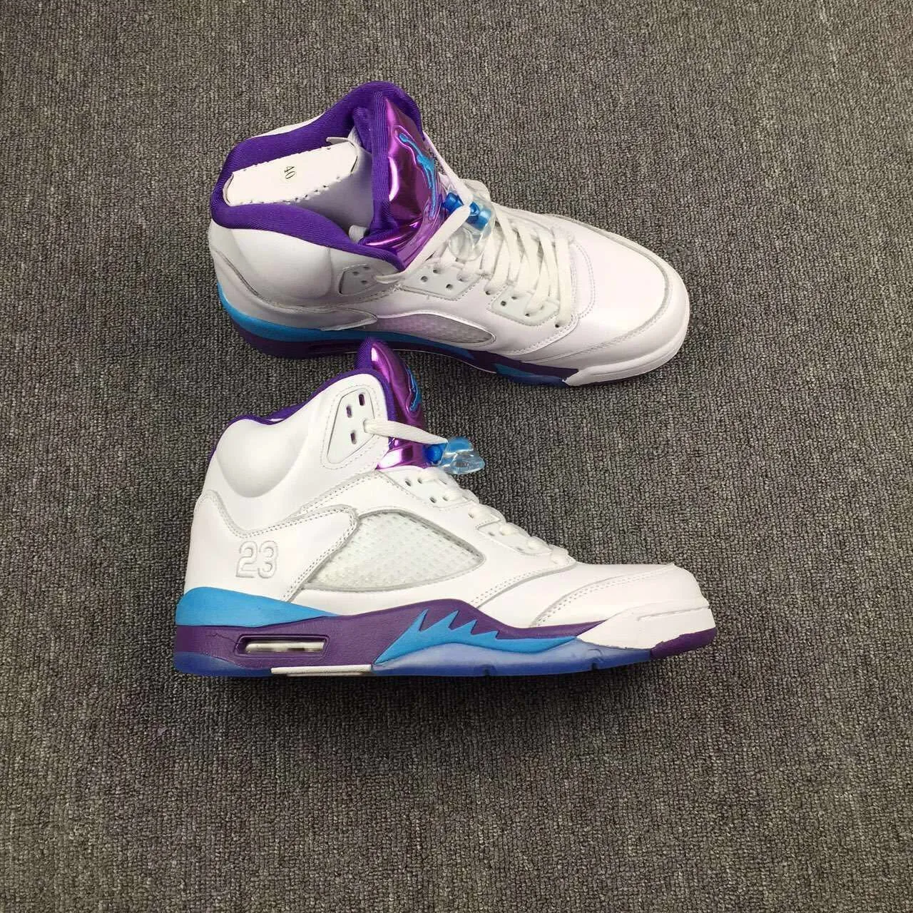 Nike Air Jordan 5 White Blue Purple Men Shoes Sale Size US 7, 8, 8.5, 9, 10, 11, 12, 13 Asics Running Shoes Gel Pulse 15