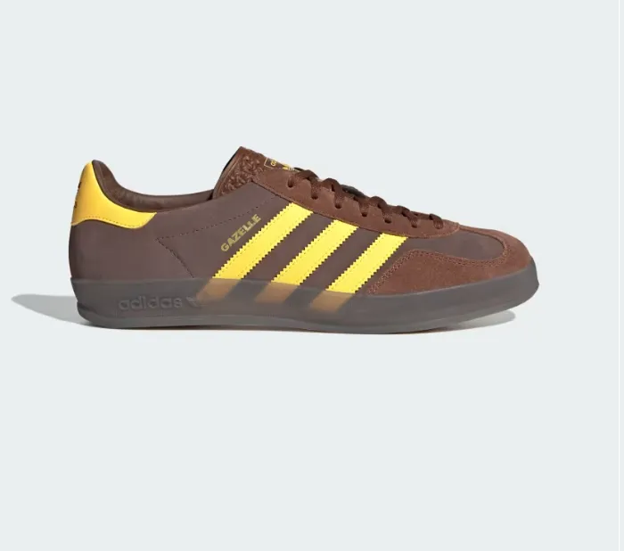 Gray Adidas Shoes Adidas Gazelle Indoor - Preloved Brown / Spark / Earth Strata