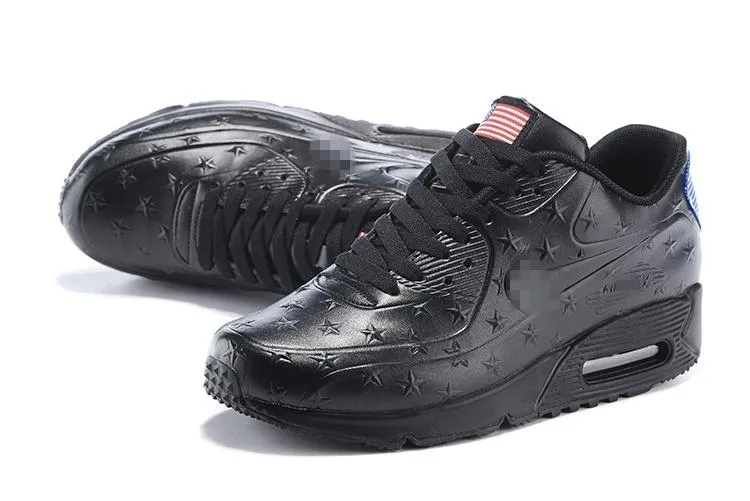Nike Air Max 90 'Independence Day Black' Shoes Sneaker Sale Men Size US 7, 8, 8.5, 9, 10, 11 Asics 2010 Running Shoes
