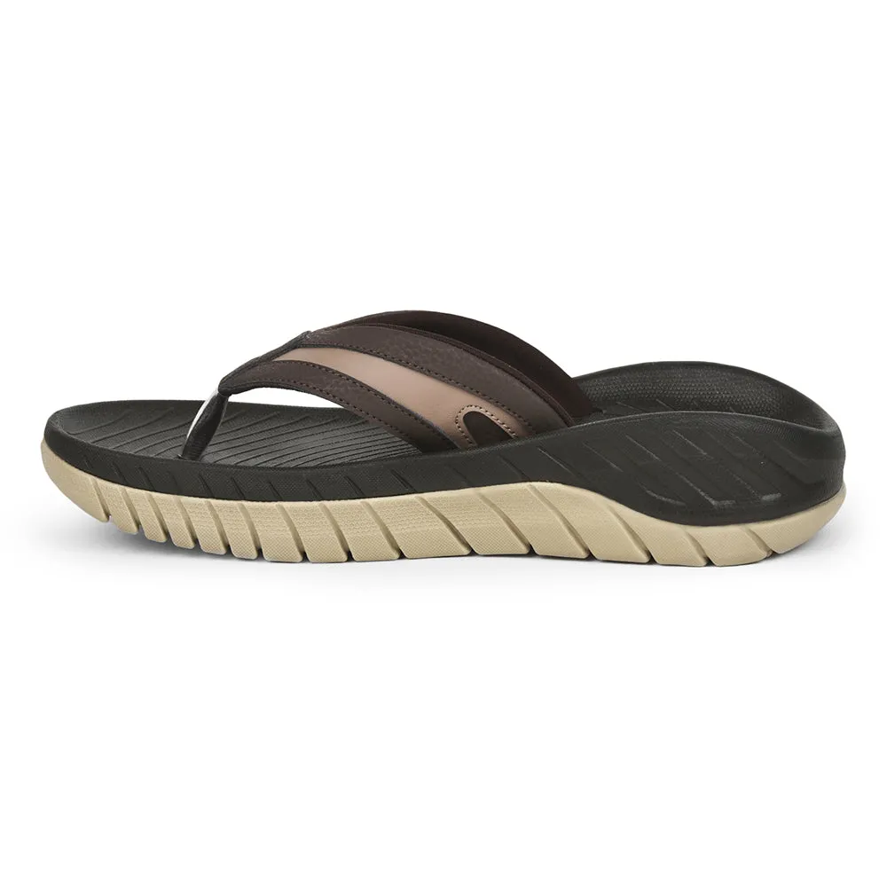 Cotton Slippers Leap7x By Liberty Men EVERLAST-2 Brown Casual Flip-Flop