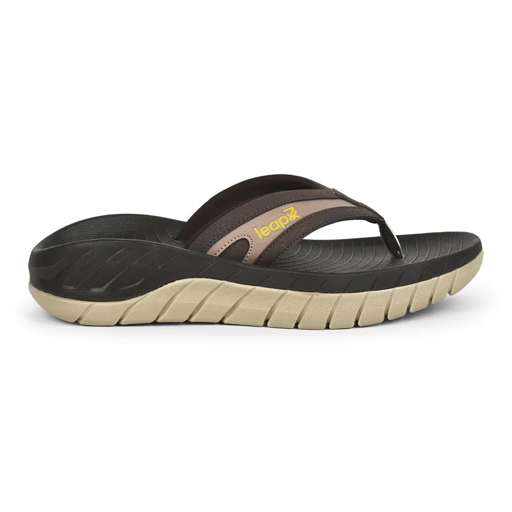 Comfortable  Slides For Walking Leap7x By Liberty Men EVERLAST-2 Brown Casual Flip-Flop