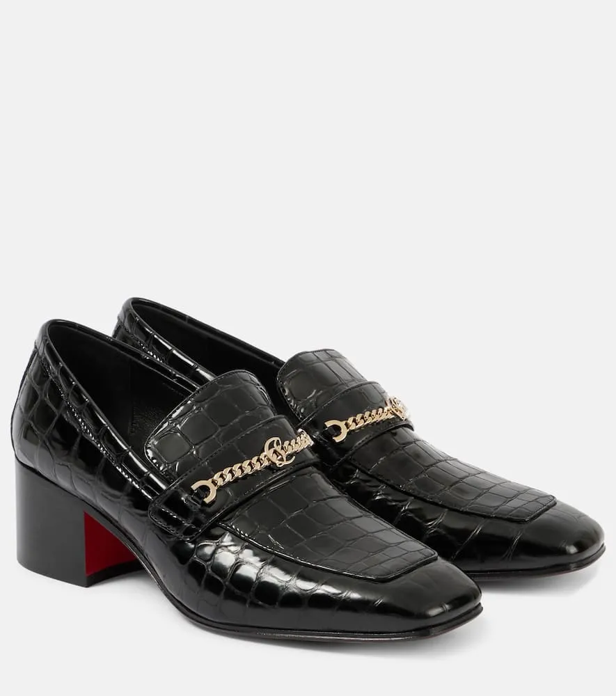 Loafers And Slip On Shoes Christian Louboutin MJ Moc croc-effect leather loafers