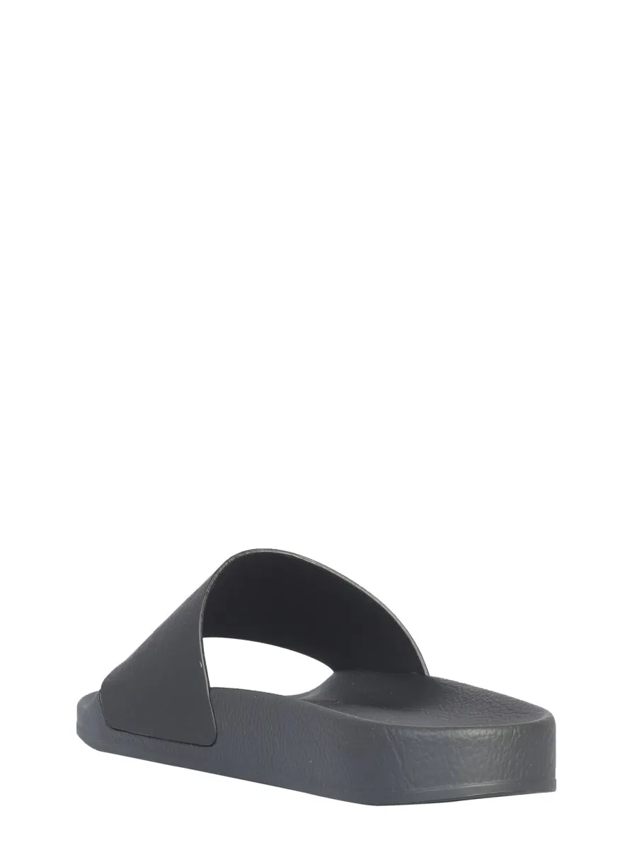 Balmain Calypso Logo Detail Slides High Heel Thong Sandals