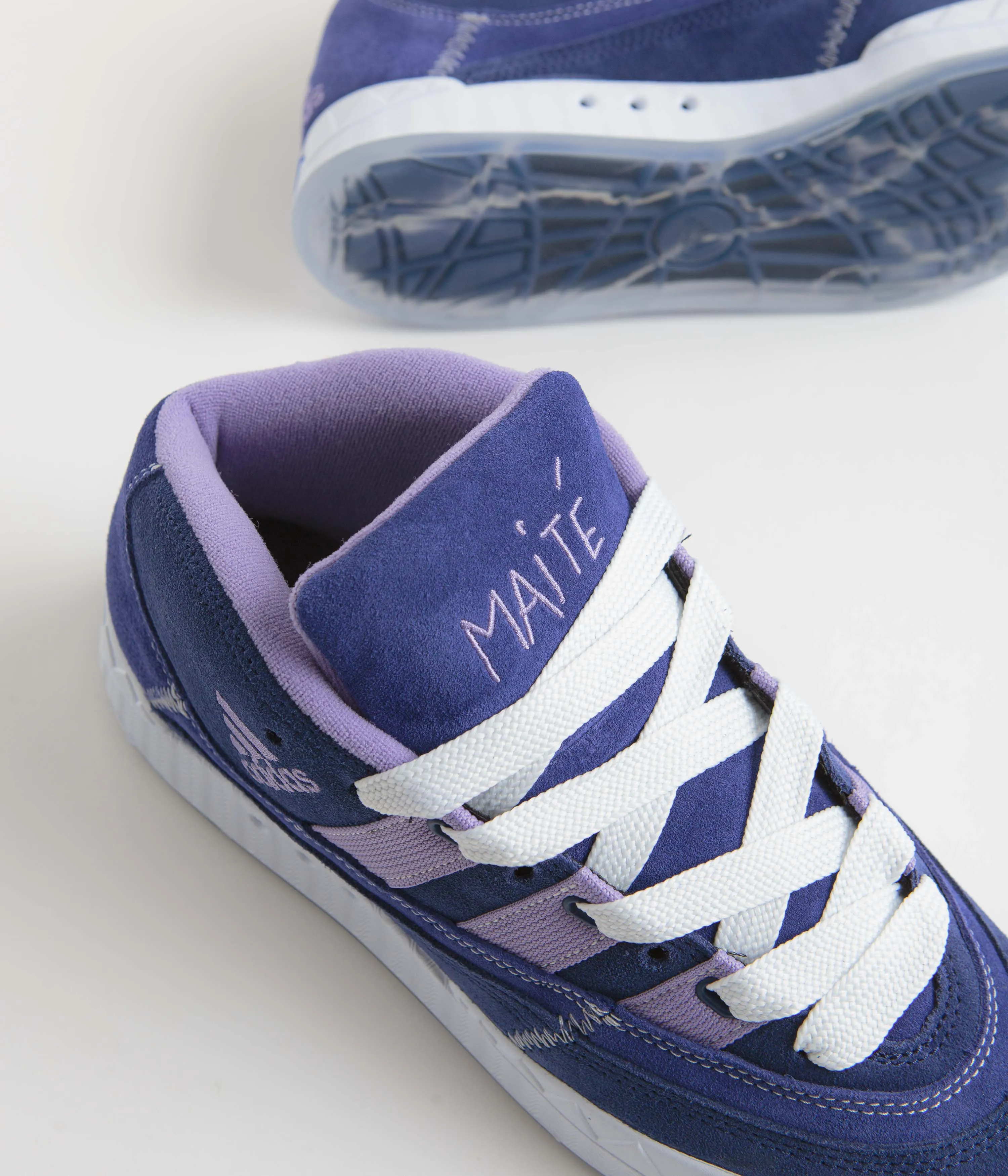 Adidas x Maite Adimatic Mid Shoes - Victory Blue / Magic Lilac / Dark Blue Adidas Shoes Size
